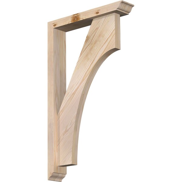 Ekena Millwork Westlake Traditional Smooth Bracket w/ Offset Brace, Douglas Fir, 3 1/2"W x 18"D x 30"H BKT0402X18X30WTL01SDF - main